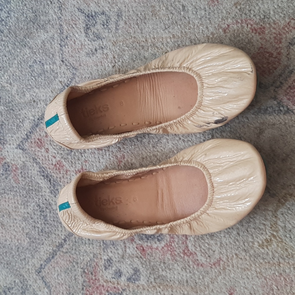 Tieks Biscotti Patent Ballet Flats Women’s Size 8